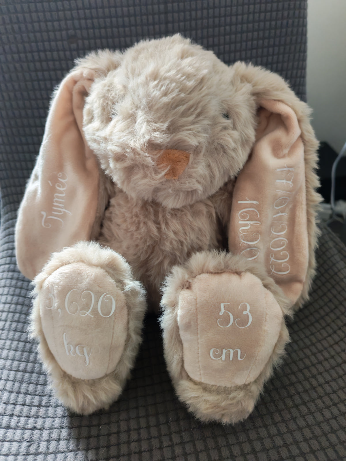 Peluche lapin personnalisée