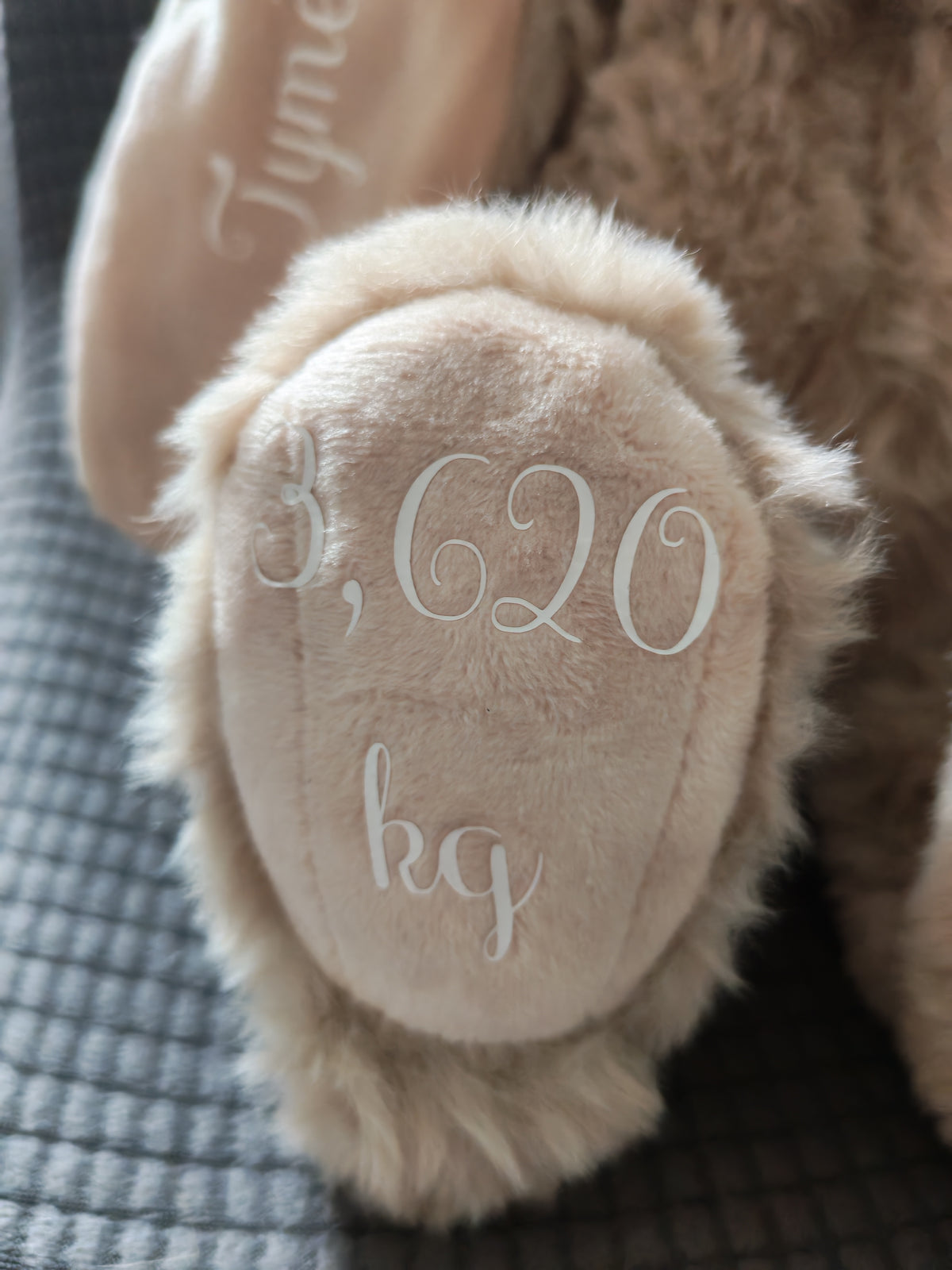 Peluche lapin personnalisée